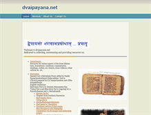 Tablet Screenshot of dvaipayana.net